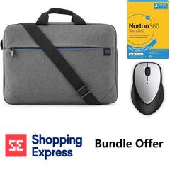 Bundle-HP 15.6" Prelude Top Load Case Norton 360 3 Devices HP Envy Rechargeable Wirless Mouse