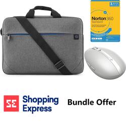 Bundle-HP 15.6" Prelude Top Load Case Norton 360 3 Devices HP Spectre Wireless Mouse