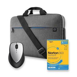 Bundle -- HP 15.6 Prelude Case + HP ENVY Rechargeable Wireless Laser Mouse + Norton 360 Standard
