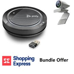 Bundle -- Poly Calisto 5300 MS USB-A Bluetooth Speakerphone with USB-A BT300 Dongle & Poly Studio P5 FullHD USB Professional Webcam