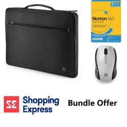 Bundle-HP 14.1" Business Sleeve Norton 360 Internet Security 3 Devices HP Wireless Mouse 200