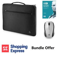 HP Bundle-HP 14.1 Business Sleeve Laptop Case Eset Internet Security 5 Devices HP Wireless Mouse