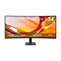 LG 34U601B-B 34" WQHD VA 120Hz HDR FreeSync Premium Curved Monitor