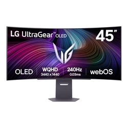 LG UltraGear 44.5" 1440p OLED 240Hz 0.03ms HDR FreeSync Premium Hexagon Lighting LED Curved USB-C Gaming Monitor