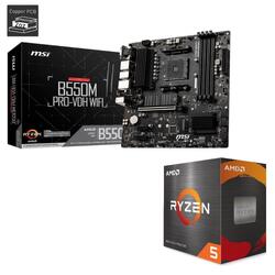 Bundle -- AMD Ryzen 5 5500 AM4 CPU & MSI B550M PRO-VDH WIFI AM4 WiFi mATX Motherboard