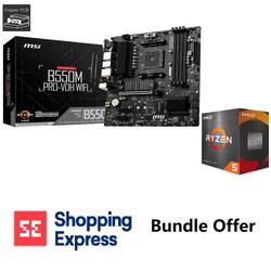 Bundle -- AMD Ryzen 5 5600 AM4 CPU & MSI B550M PRO-VDH WIFI AM4 WiFi mATX Motherboard