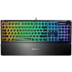 SteelSeries Apex 3 Whisper-Quiet RGB LED Black Mechanical Keyboard