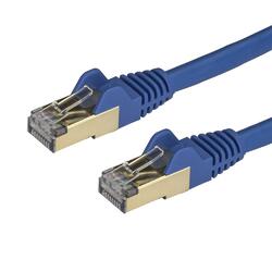 StarTech CAT6a 1m Blue Shielded Snagless RJ45 Ethernet Cable 100W PoE