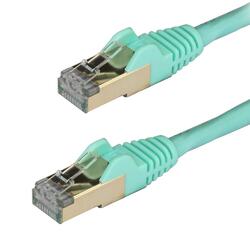 StarTech CAT6a 3m Aqua Shielded Snagless RJ45 Ethernet Cable 100W PoE