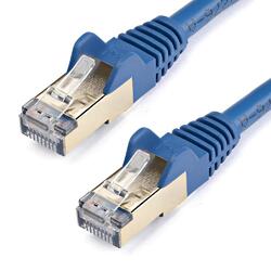 StarTech CAT6a 7.5m Blue Shielded Snagless RJ45 Ethernet Cable