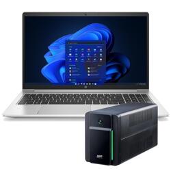 Bundle -- HP Probook 450 G9 4G LTE 15.6" 1080p IPS Touch i5-1235U 16GB 256GB SSD W10P Laptop & APC BX950MI Back-UPS 520W 950VA 4 Outlets UPS