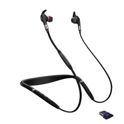 Jabra Evolve 75e MS Black Bluetooth Wireless Earbuds & Link 370 Dongle