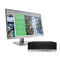 HP ProDesk 600 G5 SFF i5 8GB 256GB SSD W10P PC & HP EliteDisplay E243 23.8'' FHD Monitor