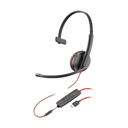 Poly 80S05AAb Blackwire Black USB & 3.5mm Headset