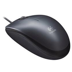 Logitech M90 USB Corded Black Mouse