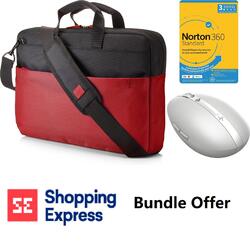 HP Bundle-HP 15.6" Duntone Briefcase Red Norton 360 3 Devices HP Spectre Wireless Mouse
