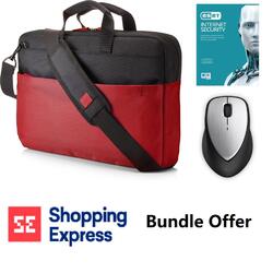 HP Bundle-HP 15.6" Duotone Red BriefCase Eset Internet Security 5 Devices HP Envy Wireless Mouse