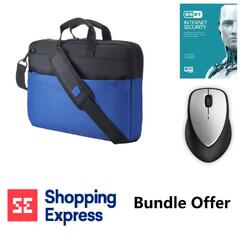 HP Bundle-HP 15.6" Duotone Blue Laptop Case Eset Internet Security 5 Devices HP Envy Wireless Mouse