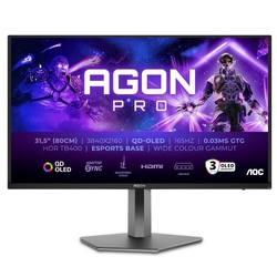 AOC AGON PRO AG326UD 31.5" 4K QD-OLED 165Hz 0.03ms HDR Adaptive-Sync RGB LED Gaming Monitor