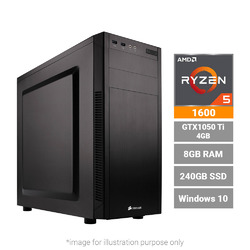 AMD Ryzen 5 1600 GTX1050Ti  8GB Gaming System