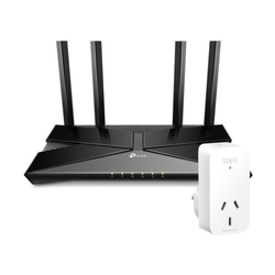 Bundle -- TP-Link Archer AX1800 Dual-Band WiFi 6 Router + TP-Link Tapo P100 Mini Smart Wi-Fi Socket