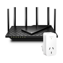 Bundle -- TP-Link Archer AX72 AX5400 WiFi 6 Router + TP-Link Tapo P100 Mini Smart Wi-Fi Socket
