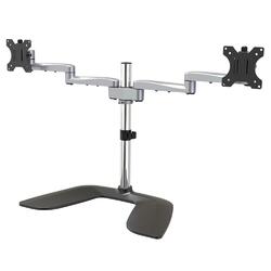 StarTech Height Adjustable Articulating Silver Dual Monitor Stand for up to 32" VESA Displays