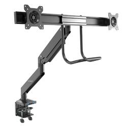 StarTech Articulating Dual-Arm Desk Mount with 2x USB3.0 & 2x 3.5mm Audio for up to 32" Monitors