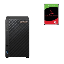 Bundle -- ASUSTOR AS1102TL Drivestor 2 Lite 2 Bay Diskless NAS + Seagate IronWolf Pro 6TB 7200 3.5" SATA NAS Hard Drive