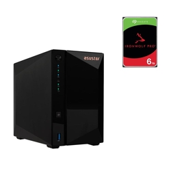 Bundle -- ASUSTOR AS3302T-V2 DRIVESTOR 2 Pro Gen 2 2 Bay Diskless NAS + Seagate IronWolf Pro 6TB 7200 3.5" SATA NAS Hard Drive