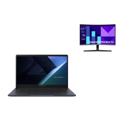 ASUS ExpertBook B1503CVA 15.6” Core i7-1355U 16GB RAM 512GB SSD Laptop + Samsung S39GD 27inch 100Hz FHD VA Curved Monitor