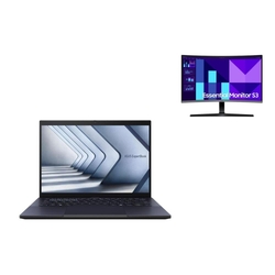 ASUS ExpertBook B3405CCA 14“ Core Ultra 5 125H 16GB RAM 1TB SSD Laptop + Samsung S39GD 27inch 100Hz FHD VA Curved Monitor