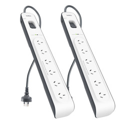 Belkin 6 Way Surge Strip Protector Board x2