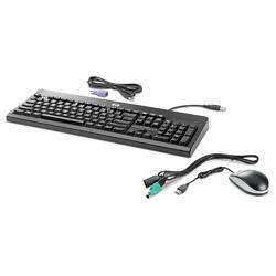 HP USB PS2 Washable Keyboard and Mouse Green LED Keyboard & Mouse Combo