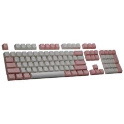Tai-Hao White & Pink 104 Keys Double-Shot ABS OEM Keycap Set