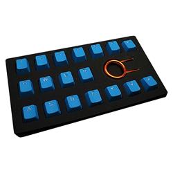 Tai-Hao Sky Blue Rubber Gaming 18 Keys Backlit Double-Shot Rubberized ABS OEM Keycap Set