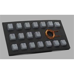 Tai-Hao Neon Grey Rubber Gaming 18 Keys Backlit Double-Shot Rubberized ABS OEM Keycap Set