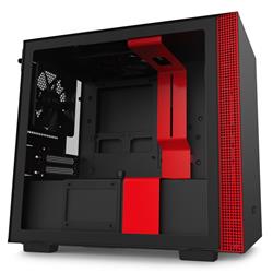 NZXT H210 Tempered Glass Matte Black+Red Mini Tower Mini-ITX Case