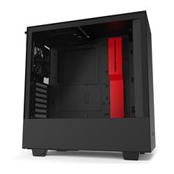 NZXT H510 Tempered Glass Matte Black+Red Mid Tower ATX Case