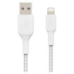 Belkin Boost Charge Lightning to USB-A 2m White Braided Cable