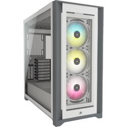 Corsair iCUE 5000X RGB LED Tempered Glass White Mid Tower PC Case