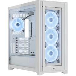 Corsair iCUE 5000X RGB QL Edition Mid-Tower ATX True White ARGB LED Tempered Glass Mid Tower PC Case