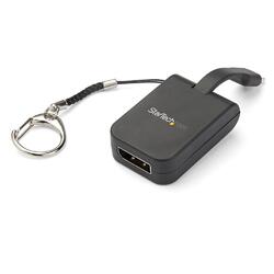 StarTech Compact USB-C to DisplayPort 1.4 Adapter with Keychain Ring M/F 8K Black