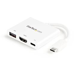 StarTech USB-C Multiport Adapter with HDMI USB 3.0 PD M/F 4K White