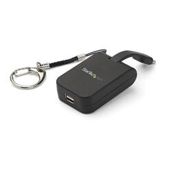 StarTech Compact USB-C to Mini DisplayPort Adapter with Keychain Ring M/F 8K Black