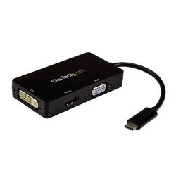 StarTech 3-in-1 USB-C to HDMI DVI-I VGA 4K Multiport Video Adapter