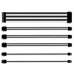 Cooler Master White/Black PSU Sleeved Extension Cable Kit