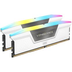 Corsair Vengeance 32GB (2x16GB) 6000MHz CL40 Intel XMP 3.0 RGB LED White DDR5 Desktop RAM Memory