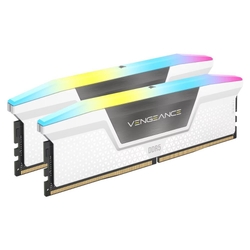 Corsair VENGEANCE 64GB (2x32GB) 5200MHz CL40 XMP 3.0 RGB LED White DDR5 Desktop RAM Memory Kit
