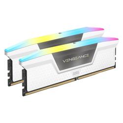 Corsair VENGEANCE 64GB (2x32GB) 6000MHz CL40 XMP 3.0 RGB LED White DDR5 Desktop RAM Memory